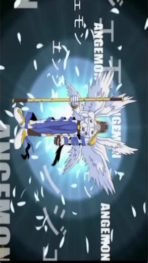 Patamon se digievoluciona a Angemon en Digimon Adventure