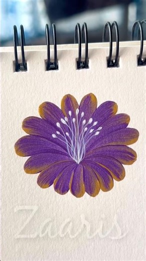 💜🎨🖌️Simple PURPLE flower painting using acrylic paints 💜🫶💯👌 #shorts #art #purple #viral #yt