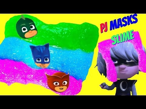 Make Your Own PJ Masks SLIME! DIY Easy