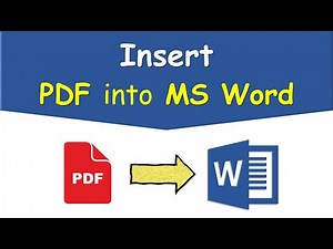 How to Embed a PDF Document in MS Word | Insert PDF into MS Word