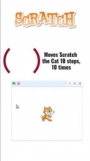 Simple Coding With Scratch - Simple Walk #shorts