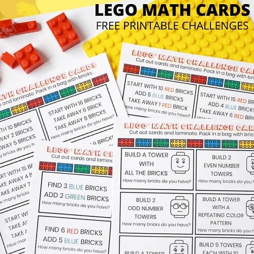 LEGO Math Challenge Cards | Little Bins for Little Hands