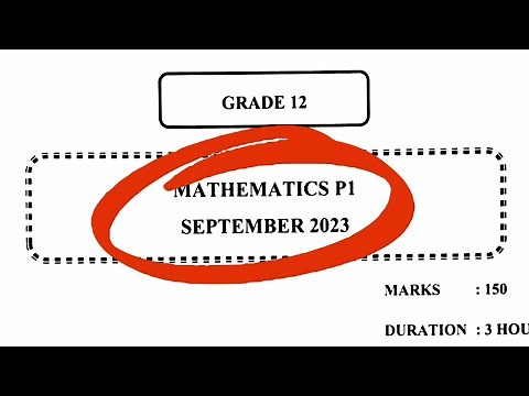 Prelim 2023 Grade 12 Mathematics P1 Full Memo