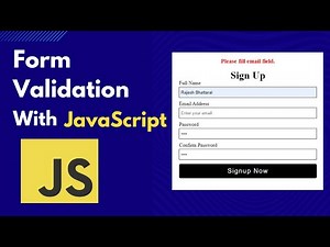 JavaScript Form Validation Tutorial | Form Validation using JavaScript