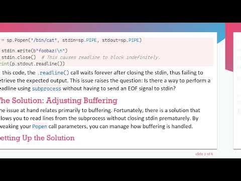 How to Readline with Python's Subprocess Module Without Closing Stdin