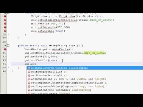 Java GUI Tutorial 23 - Opening new window