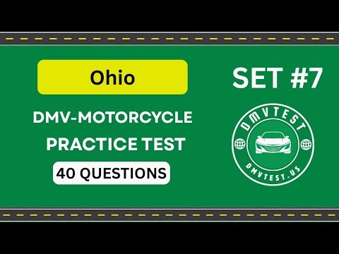 Ohio DMV Motorcycle Test 2025 | 40 Real Practice Questions | DMV Test 2025 Set #7