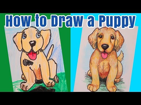 How to Draw a Puppy Dog Art Tutorial For Kids