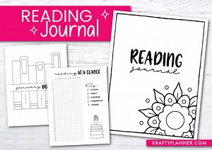 Printable Reading Journal  — Krafty Planner