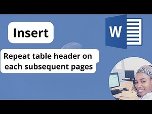How To Repeat Table Headers In Word -On Every Page (EASY TUTORIAL) #wordtutorial #msword #table