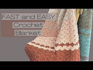 FAST and EASY Crochet Blanket/ Fall Vibes Blanket Video Tutorial/Crochet Pattern// Beginner Friendly
