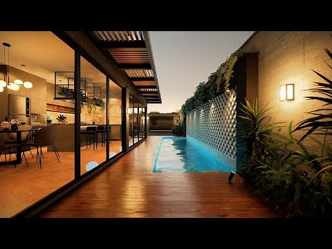 CASA em L PEQUENA E MODERNA 3 QUARTOS E ÁREA DE LAZER Terreno 7x30 P02