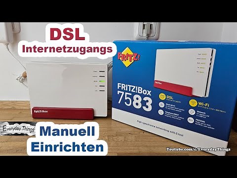 Manually setting up DSL Internet access on FRITZ!Box 7583 (also for other models)