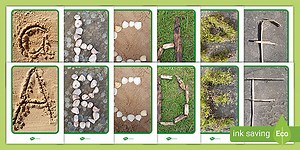 Nature-Themed Alphabet Display Posters
