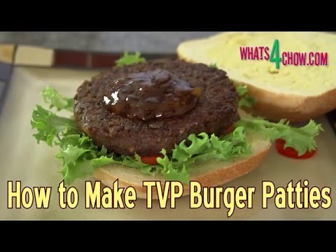 How to Make TVP Vegetarian Burger Patties - Textured Vegetable Protein Burger Patties