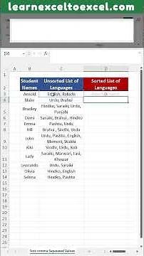Excel Pro Trick: Sort Comma Separated Values in Excel using SORT TEXTSPLIT Function in Excel Formula