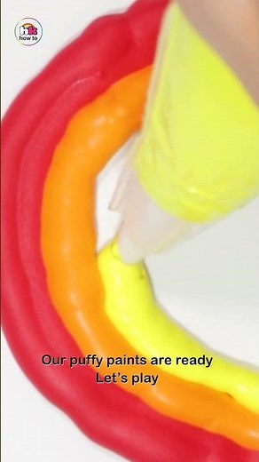 Puffy Paint DIY Tutorial 🎨- Make It at Home Easily #shorts #diyvideos