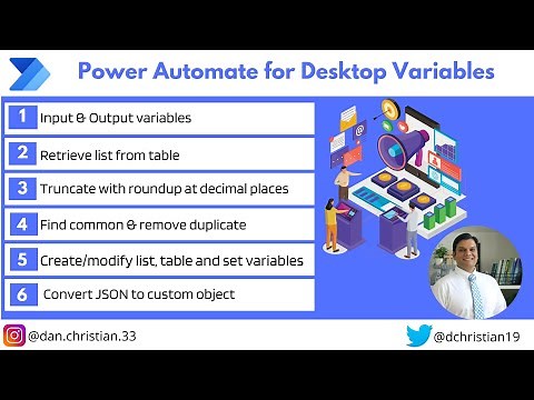 Power Automate Desktop Variables