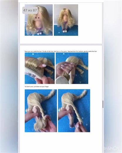 Patterns and a Tutorial on Sewing an 11-12" Tilda Rag Doll With Hair and Clothes in PDF, a Template for Making a Cloth Doll With Clothes - Etsy