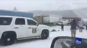 3.5M views · 44K shares | RAW VIDEO: Snow turns I-74 through Indiana into a mangled mess of vehicles. | The Weather Channel | Facebook