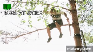 Chainsaw fails and idiots cutting trees. FAIL COMPILATION about how not to remove trees. Part 4 on Make a GIF