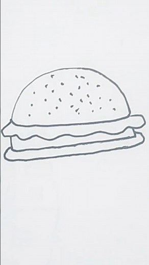 How to draw a burger | step by step tutorial