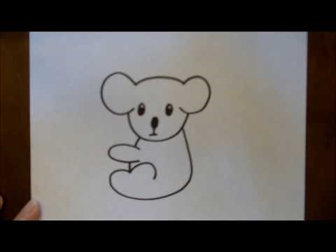 How to Draw a Koala Cartoon Simple Beginners Tutorial