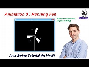 Graphics programming in Java Swing | Animation part-3 | Running Fan animation