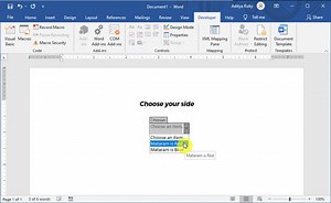 Cara Membuat Menu Drop-Down di Word