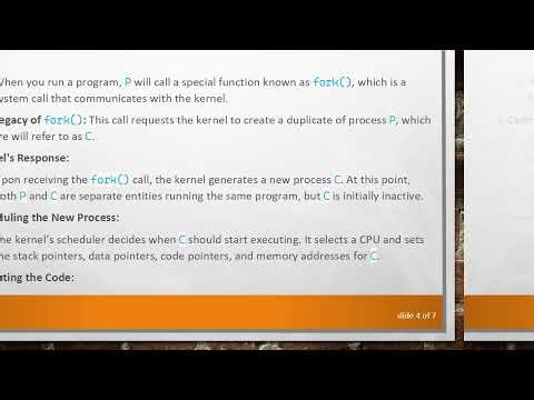 Understanding How a Process is Created in a Processor