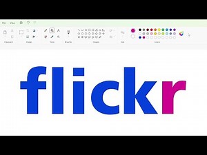 How to draw the Flickr logo using MS Paint | How to draw on your computer