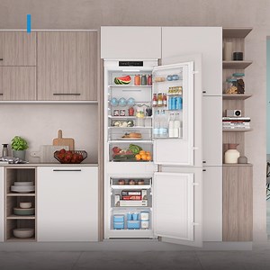 Keep the items in your fridge fresh for longer with an Indesit Total No Frost Fridge Freezer. The Push&Go button helps you to maintain the ideal temperature - it really is as simple as the push of a button! | Indesit