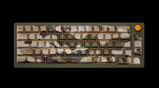 DeltaForce 65 metal mechanical keyboard with camo finish