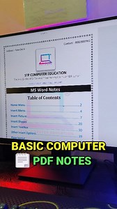 78K views · 874 reactions | Basic Computer Pdf Notes notes #basiccomputer #notes #computer #laptop #viral #reels #shorts | STP Computer Education | Facebook