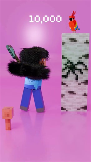 Minecraft Steve Particle Hair Effect – Chapter 6 #minecraft #blender3d #3dart