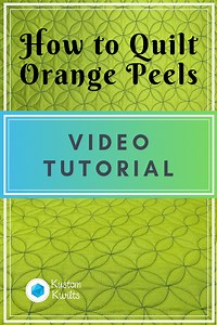 How to quilt orange peels - free motion quilting tutorial - Kustom Kwilts