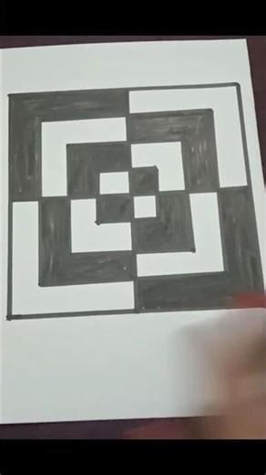Optical illusion Awesome hand drawing tutorial #opticalillussion #optical #3D