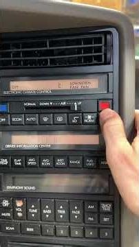 Cadillac Allante diagnostics menu via climate control screen