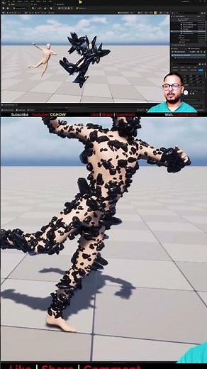 Add Stones/Rocks to Character Body Surface in Unreal Engine 5 Niagara 🗿🧑‍💻🏔️