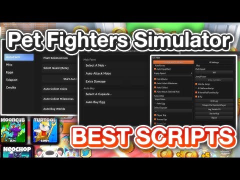 Roblox Pet Fighters Simulator OP GUI Script Pastebin 2021 - Auto Farm, Auto Hatch & More * WORKING