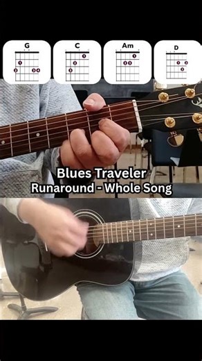 How to Play Runaround Easy Guitar Lesson - Blues Traveler