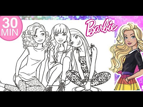 LONG BARBIE and FRIENDS Coloring Pages Compilation - 30 MIN Coloring of Barbie Dreamhouse Adventure