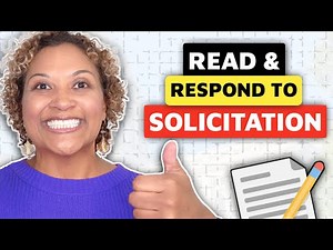 How To Read A Government Contract Solicitation | Read and Respond To Solicitation
