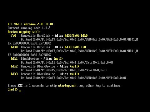 How to Install a 3tb or Larger HDD through EFI Shell UEFI method