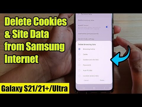 Galaxy S21/Ultra/Plus: How to Delete Cookies & Site Data from Samsung Internet