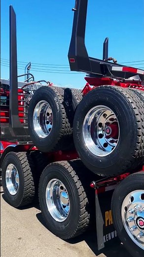 New 2025 Kenworth W900B Log Truck with Whit-Log Gear and Trailer #papekenworth #whit-log