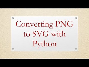 Converting PNG to SVG with Python