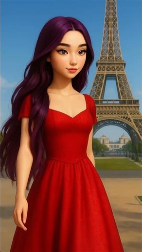 Beautiful Girl Walking in Paris | Stunning Animation Scene | Elegant Princess Vibes