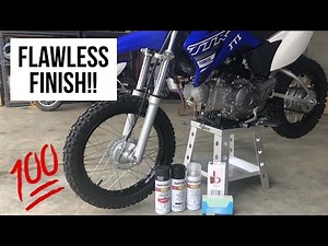 DIY SPRAY PAINTING DIRT BIKE WHEELS AT HOME!! (The Right Way)