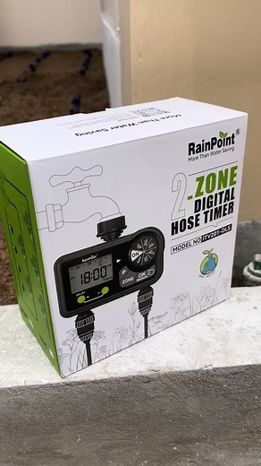 Instalación de Sistema de Riego Automático con Programador de Riego a Batería de 2 Zonas RAIN POINT